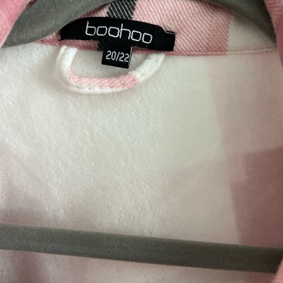 Boohoo Pink Plaid Shacket - 16/18 - Picture 8 of 9
